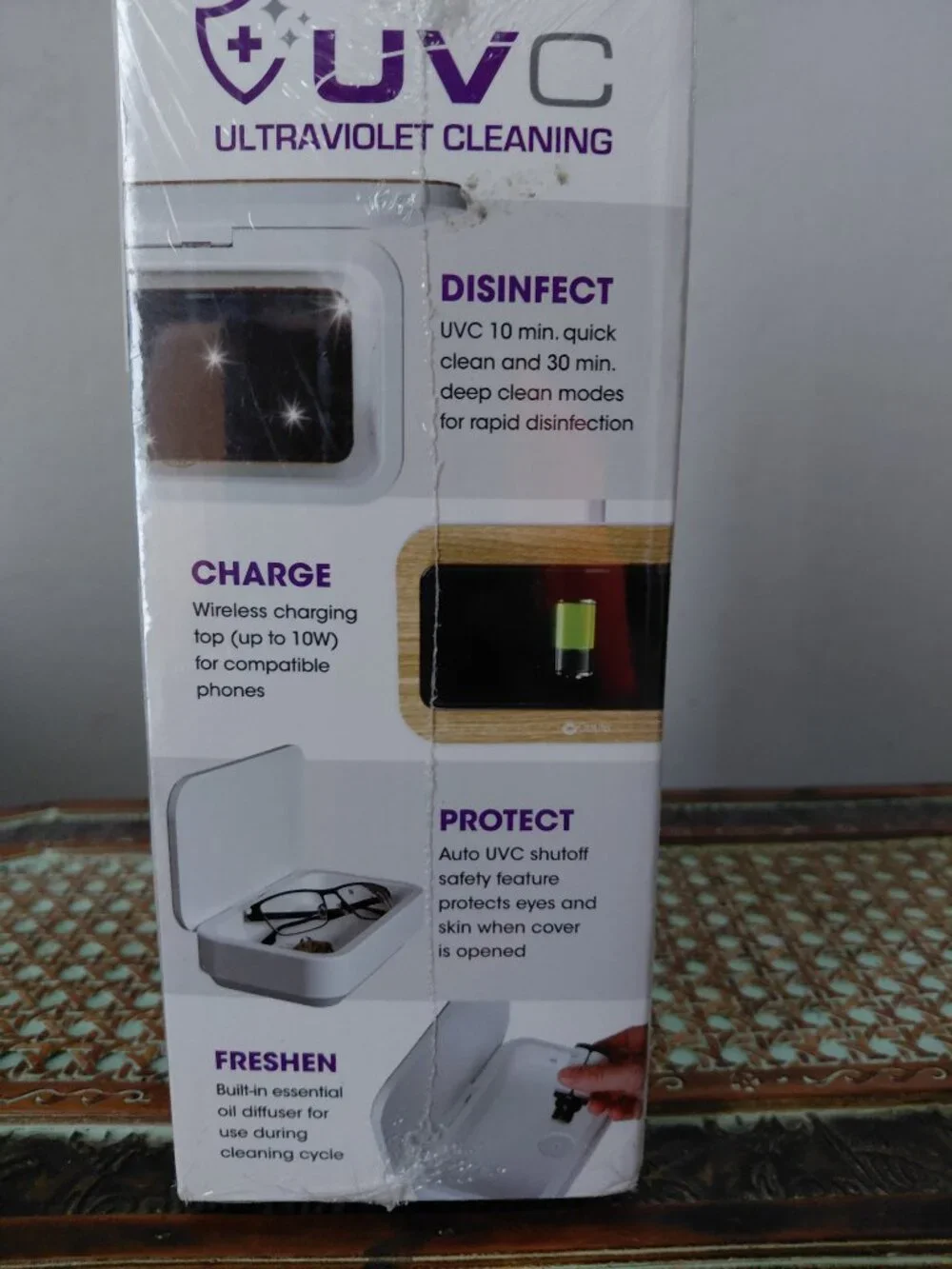 NEW, OTTLITE UVC ULTRA VIOLET CLEANING DISINFECTING PHONE CASE.